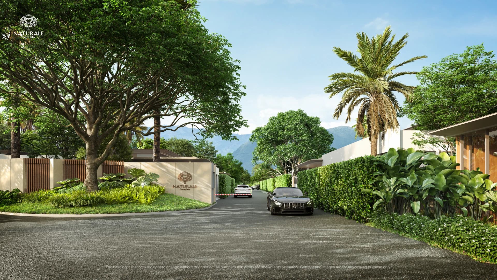 The estate entrance, built